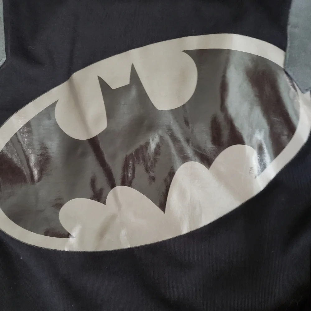 DC Comics Batman Tote Bag Pocket Lined Black Book Bag School Travel Gym NEW - Picture 3 of 12